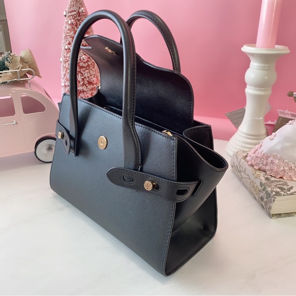 Final Sale!!! 👜 MICHAEL KORS 🌺 Carmen Medium Faux Leather Belted Satchel - Picture 7 of 13